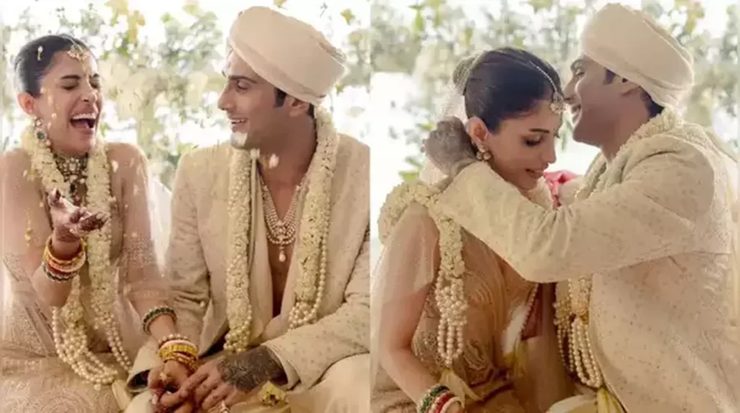 Prateik Babbar and Priya Banerjee’s Enchanting Wedding in Ivory Ensembles by Tarun Tahiliani